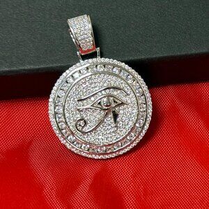 Eye of Horus Pendant – 925 Sterling Silver – AAA Cubic Zirconia – Brand New